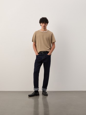 Cotton T-shirt with texture Cotton T-shirt with texture