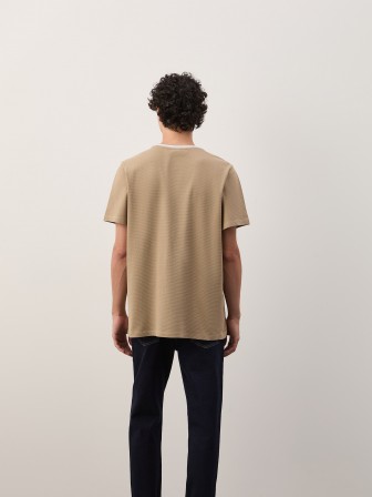 Cotton T-shirt with texture Cotton T-shirt with texture