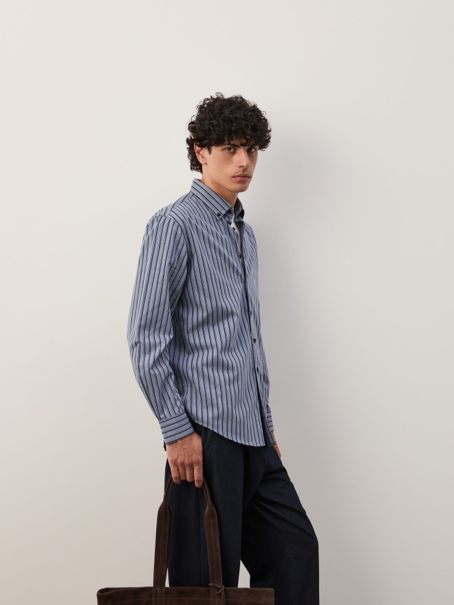 Camisa em algod�o e liocel