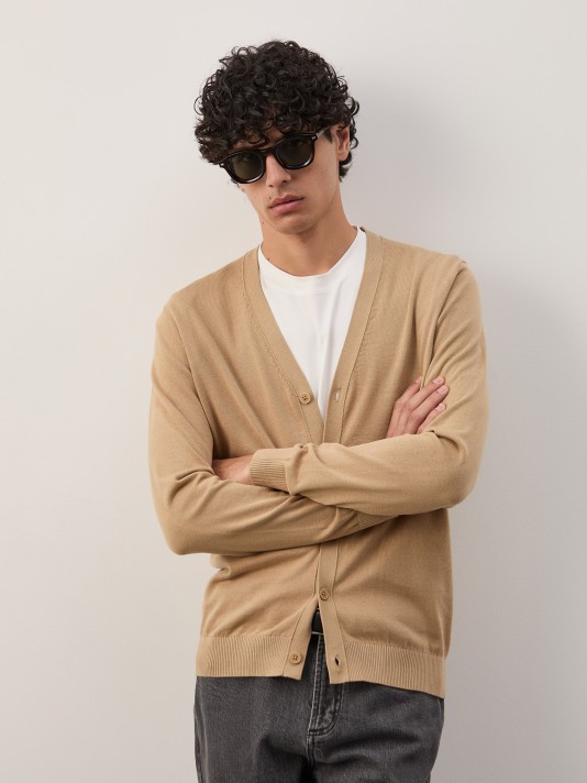 Cotton knit jacket