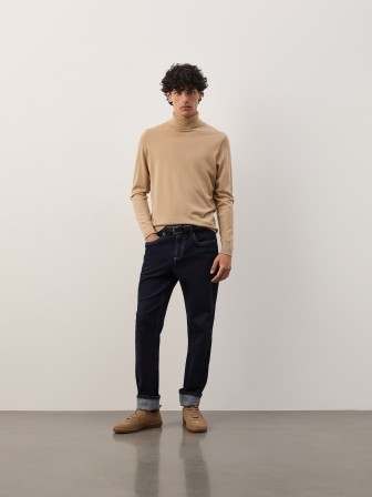 Jersey de cuello alto de lana merino Jersey de cuello alto de lana merino