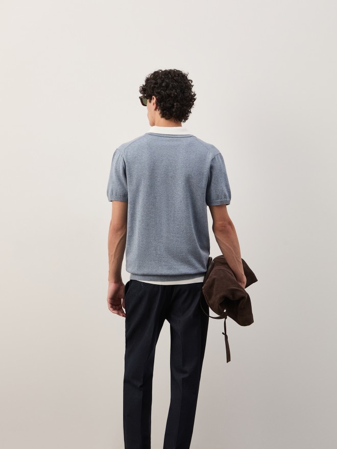 Cotton knit polo shirt Cotton knit polo shirt