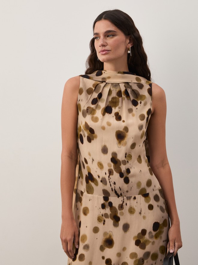 Vestido comprido estampado
