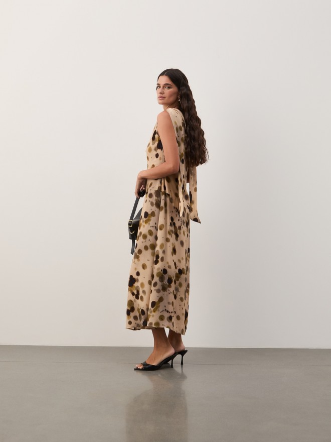 Vestido comprido estampado