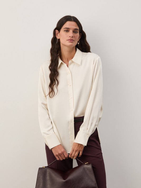 Flowy satin shirt