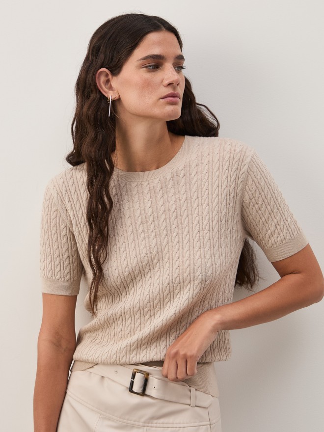 Knitted sweater made of wool and cashmere. Knitted sweater made of wool and cashmere.