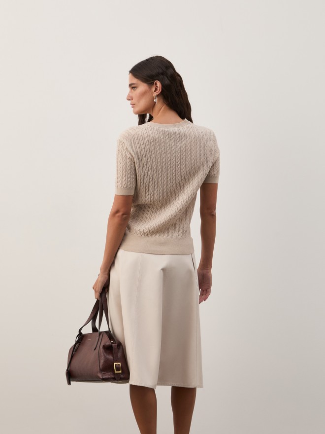 Knitted sweater made of wool and cashmere. Knitted sweater made of wool and cashmere.