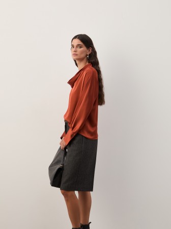 Satin blouse with bow Satin blouse with bow