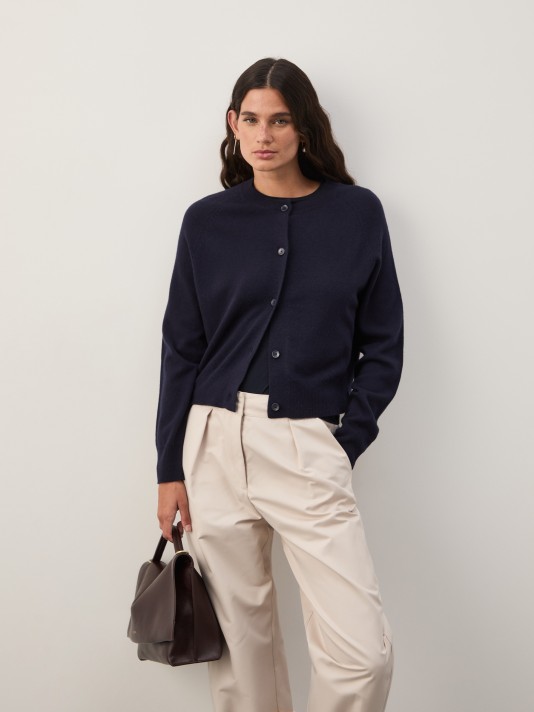 Woolen knit jacket