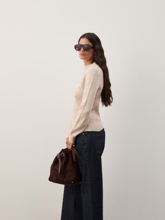 Camisola estruturada em lã Camisola estruturada em lã