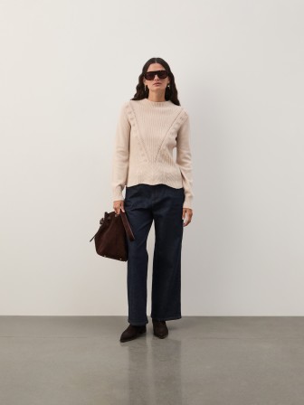 Camisola estruturada em lã Camisola estruturada em lã