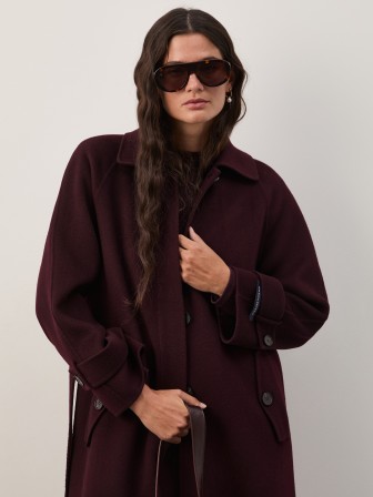 Wool overcoat with belt Wool overcoat with belt