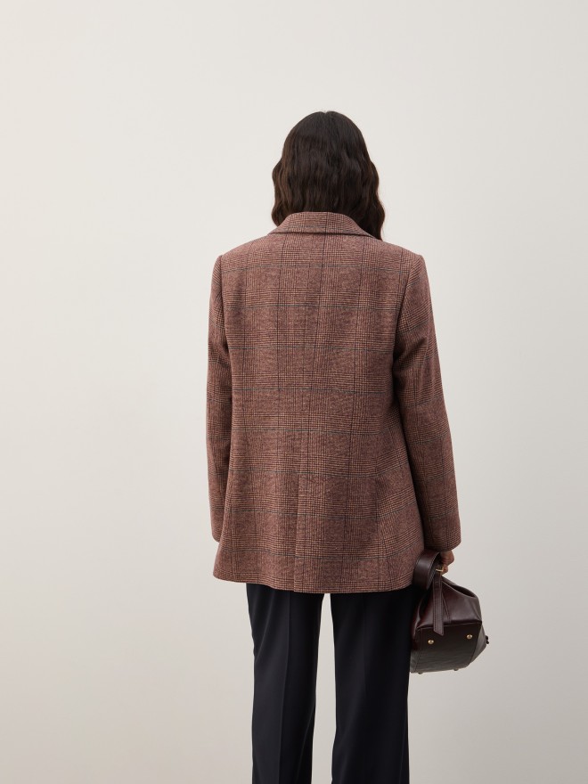 Plaid blazer with wool Plaid blazer with wool