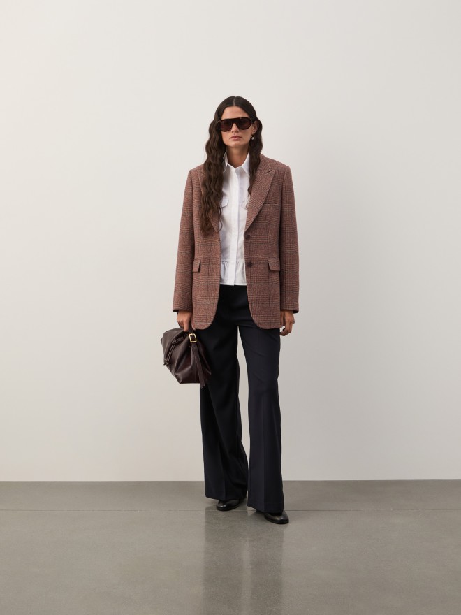 Plaid blazer with wool Plaid blazer with wool