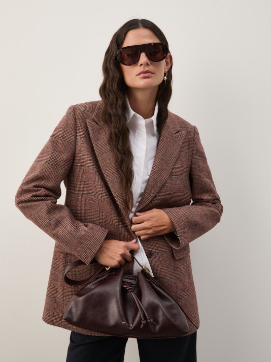 Blazer a cuadros con lana