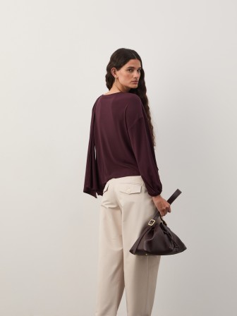 T-shirt with draped detail T-shirt with draped detail