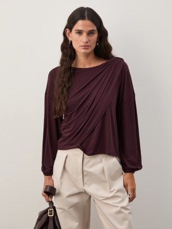 T-shirt with draped detail T-shirt with draped detail