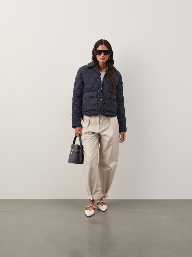 Blus�o acolchoado de penas