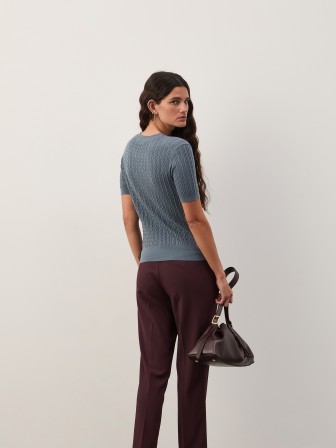 Knitted sweater made of wool and cashmere. Knitted sweater made of wool and cashmere.
