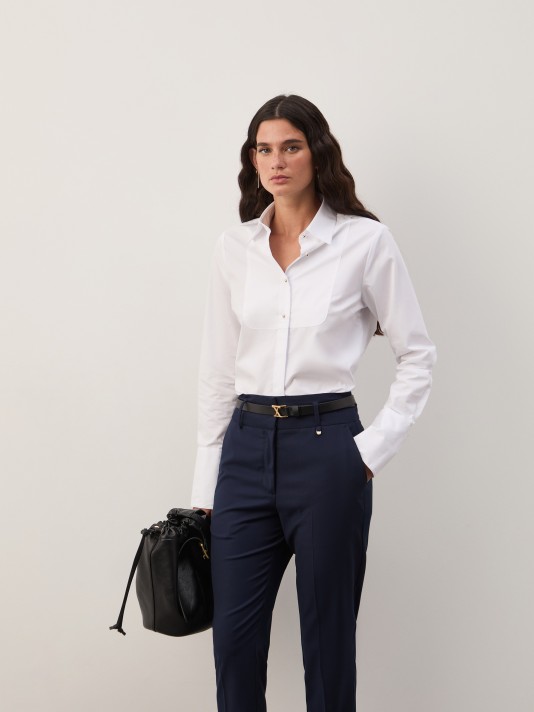 Navy blue chino trousers
