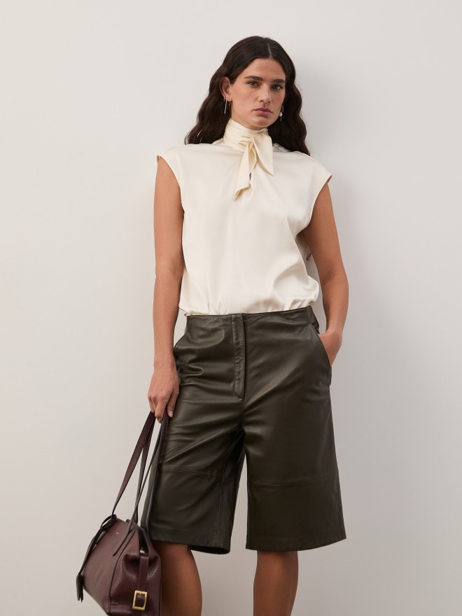 Leather shorts