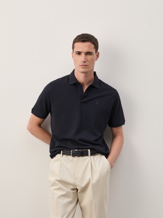 Regular fit piqu� polo shirt
