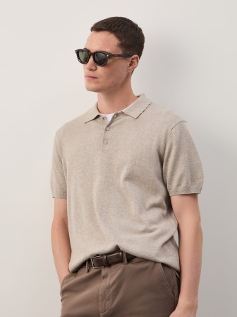 Cotton knit polo shirt Cotton knit polo shirt