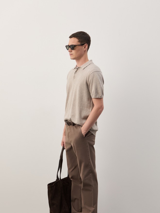 Cotton knit polo shirt Cotton knit polo shirt