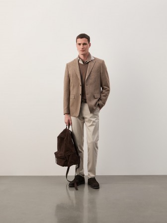 Blazer regular fit com lã Blazer regular fit com lã