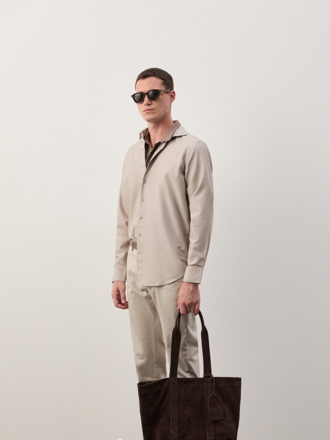 Regular fit garment dye shirt Regular fit garment dye shirt