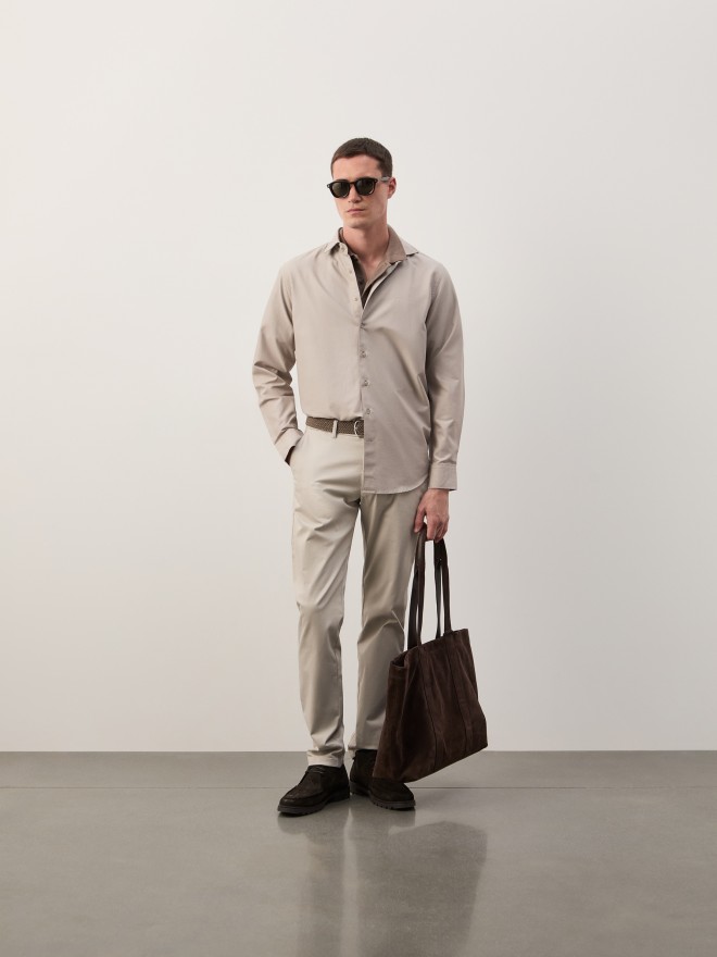 Regular fit garment dye shirt Regular fit garment dye shirt