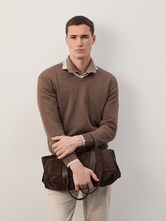 Cotton and cashmere pullover