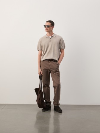 Cotton knit polo shirt Cotton knit polo shirt