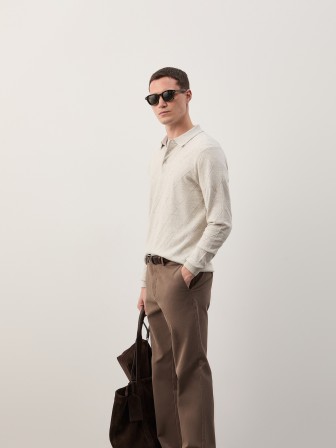 Polo shirt in cotton and cashmere Polo shirt in cotton and cashmere