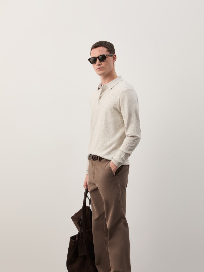 Polo shirt in cotton and cashmere Polo shirt in cotton and cashmere
