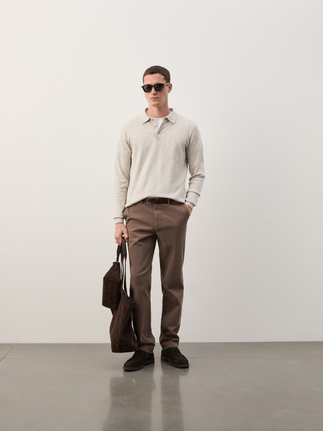Polo shirt in cotton and cashmere Polo shirt in cotton and cashmere