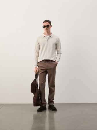 Polo shirt in cotton and cashmere Polo shirt in cotton and cashmere