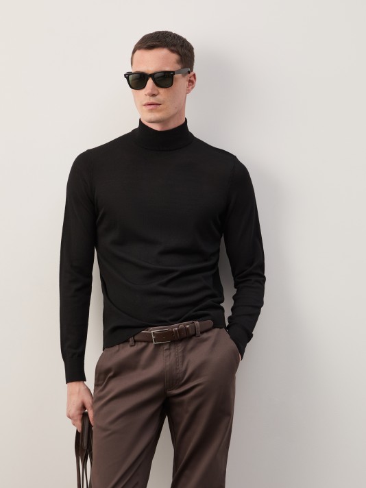 Camisola de gola alta em l�