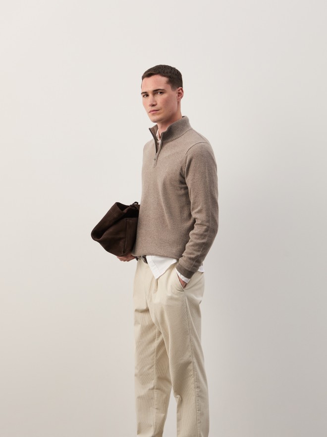 Half-zip woollen jumper Half-zip woollen jumper