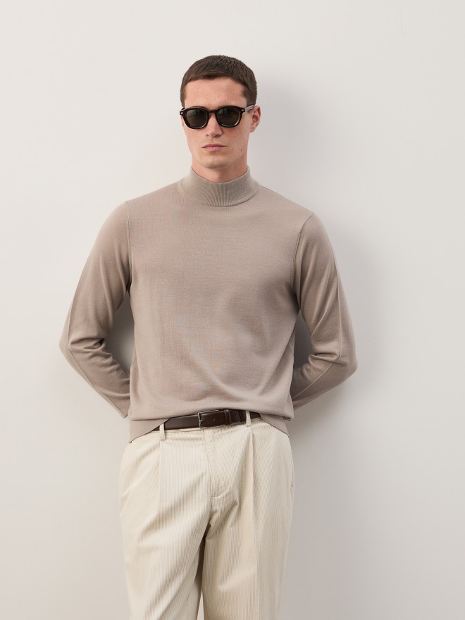 High-neck sweater in wool High-neck sweater in wool