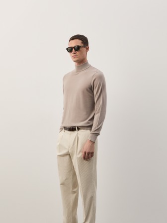 High-neck sweater in wool High-neck sweater in wool