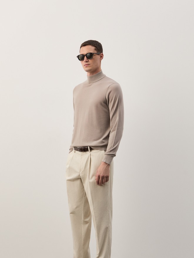 High-neck sweater in wool High-neck sweater in wool