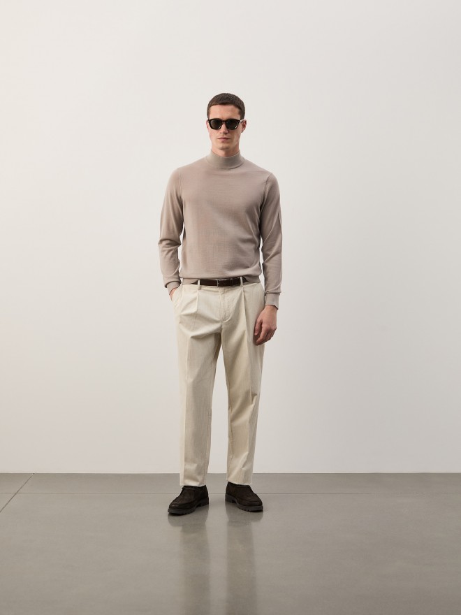 High-neck sweater in wool High-neck sweater in wool