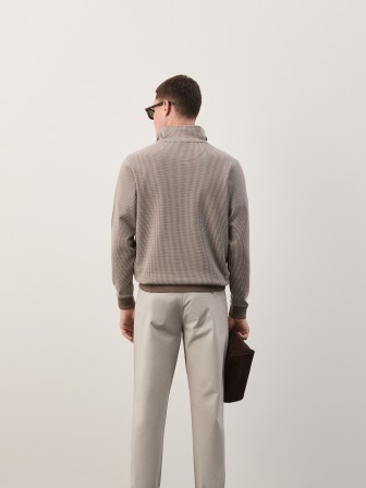 Sweater with half-zip closure Sweater with half-zip closure