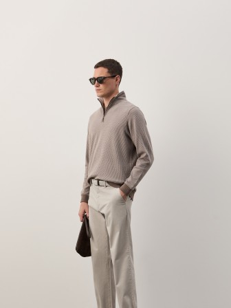 Sweater with half-zip closure Sweater with half-zip closure