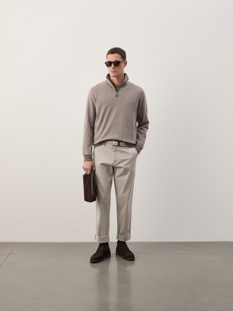 Sweater with half-zip closure Sweater with half-zip closure