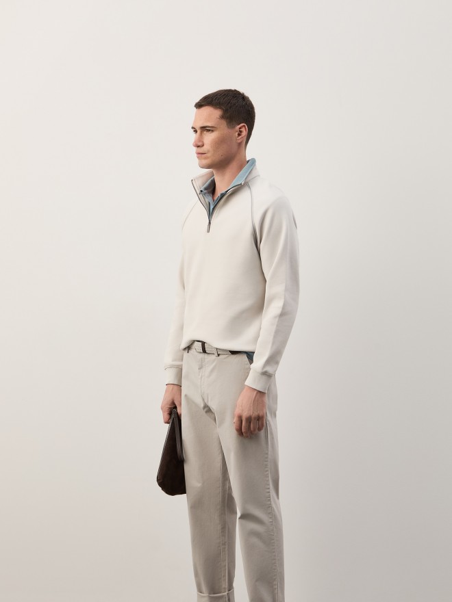 Sweater with placket