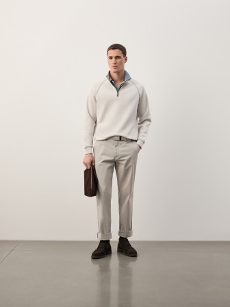 Sweater with placket Sweater with placket