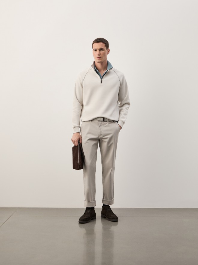 Sweater with placket