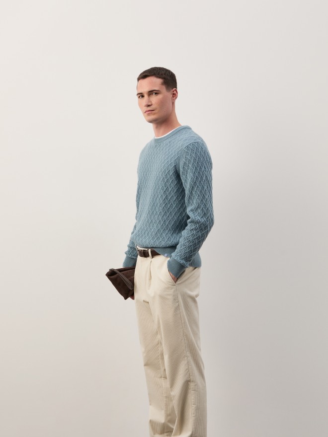 Camisola estruturada com lã Camisola estruturada com lã
